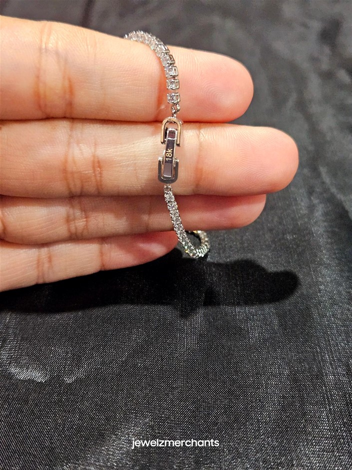 18k white Gold Filled Snack Bracelet (stamped 18k)-18cm