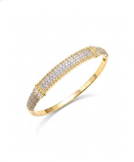 18K/ITALY Yellow Gold Filled bangle -(stamped 18K/Italy)