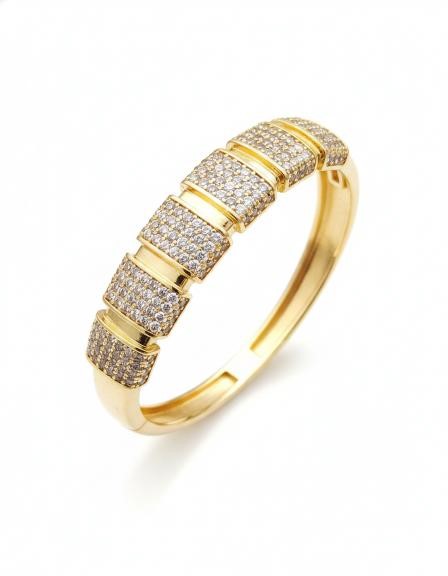 18KGF/ITALY Rose Gold Filled bangle -(stamped 18KGF/ITALY)-Bonus Gift