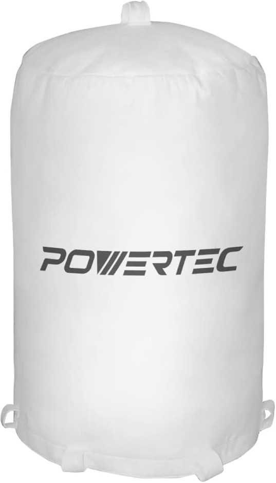 POWERTEC 70333 Dust Collector Bag, 21" x 31", 1 Micron Filter, For JET, Gri