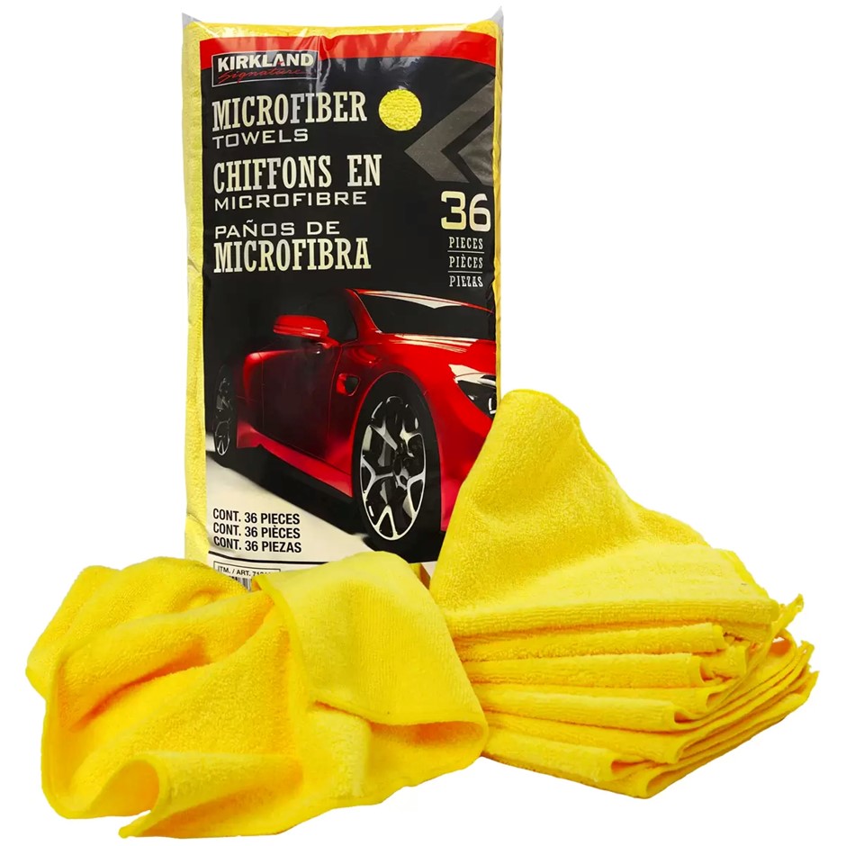 SIGNATURE Microfiber Towels, 36pk, Yellow. NB: Damaged packaging, 1 x missi
