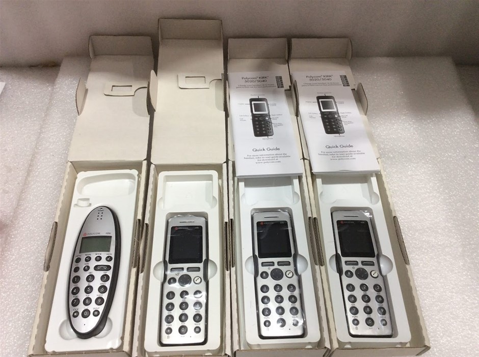 Polycom KIRK 4040 and 5040 Wireless DECT Handset (Lot of 4)
