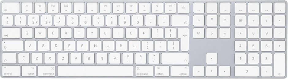 APPLE Magic Keyboard with Numeric Keypad - British English - Silver. NB: Mi