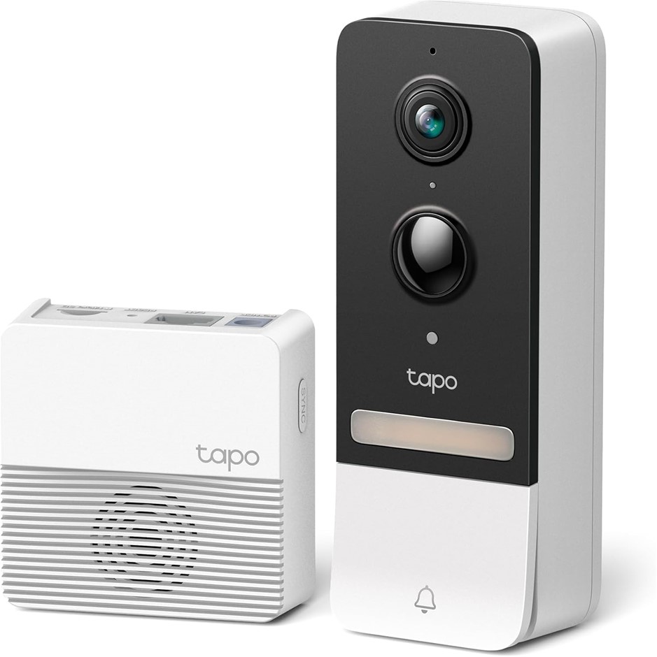 TP-Link Tapo Wireless Video Doorbell with Hub, 2K 5MP Color Night Vision, U