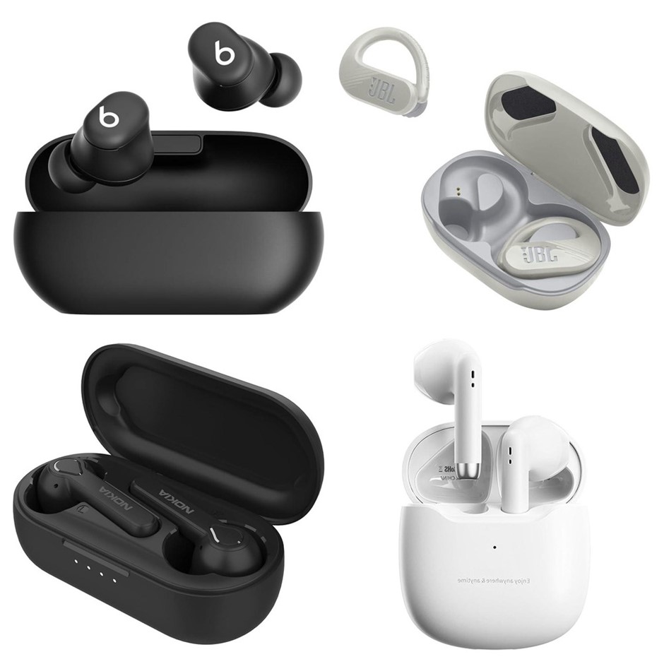 4 x Wireless Earbuds. 1 x BEATS Solo Buds. 1 x JBL Endurance Peak 3. 1 x NO