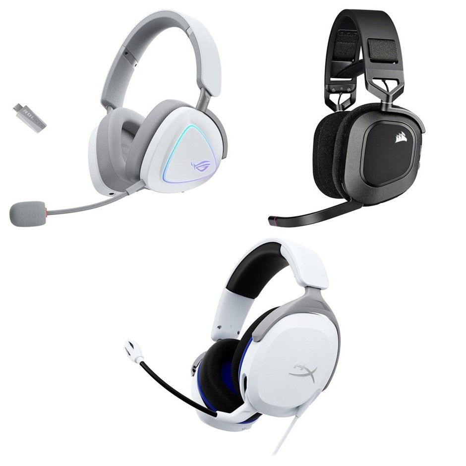 3 x Gaming Headsets. 1 x ASUS ROG Delta II Wireless Gaming Headset Moonligh