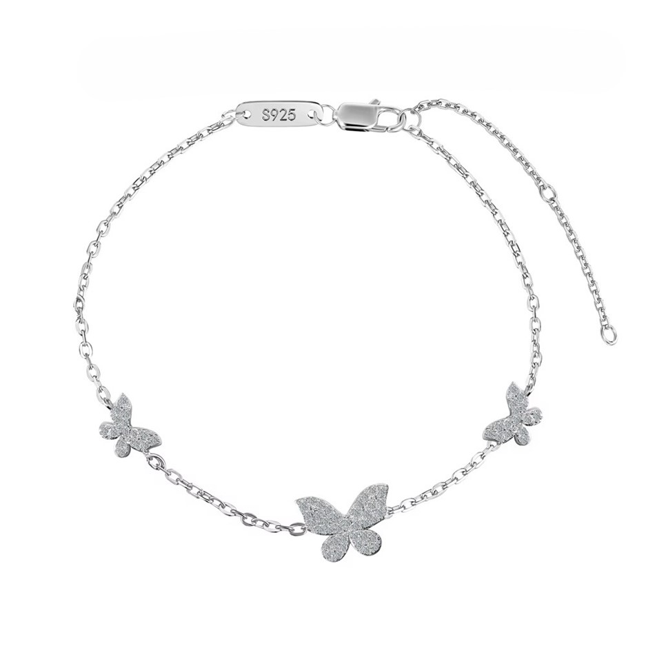 0.335ct Butterfly Lab Created Moissanite 925 Silver Tennis Bracelet