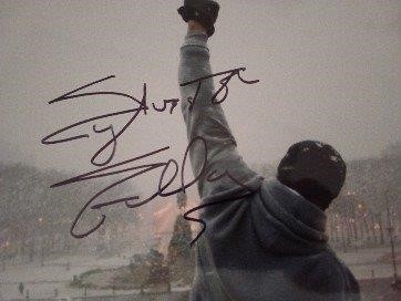 SYLVESTER STALLONE SIGNED 'ROCKY' PHOTO