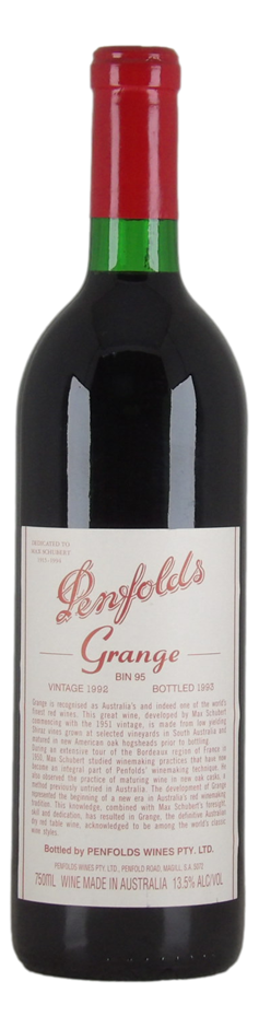 Penfolds Bin 95 Grange 1992 (1x 750mL), SA.