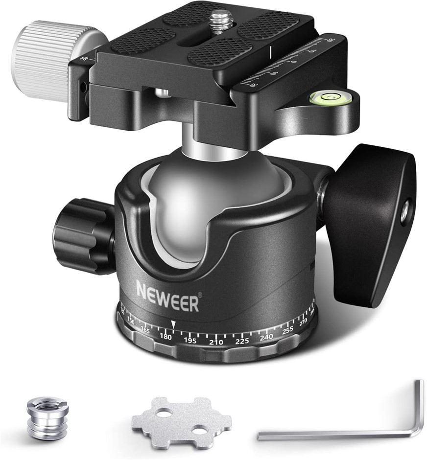 NEEWER Low Profile Camera Tripod Ball Head, 36mm Metal Panorama Ball Head C