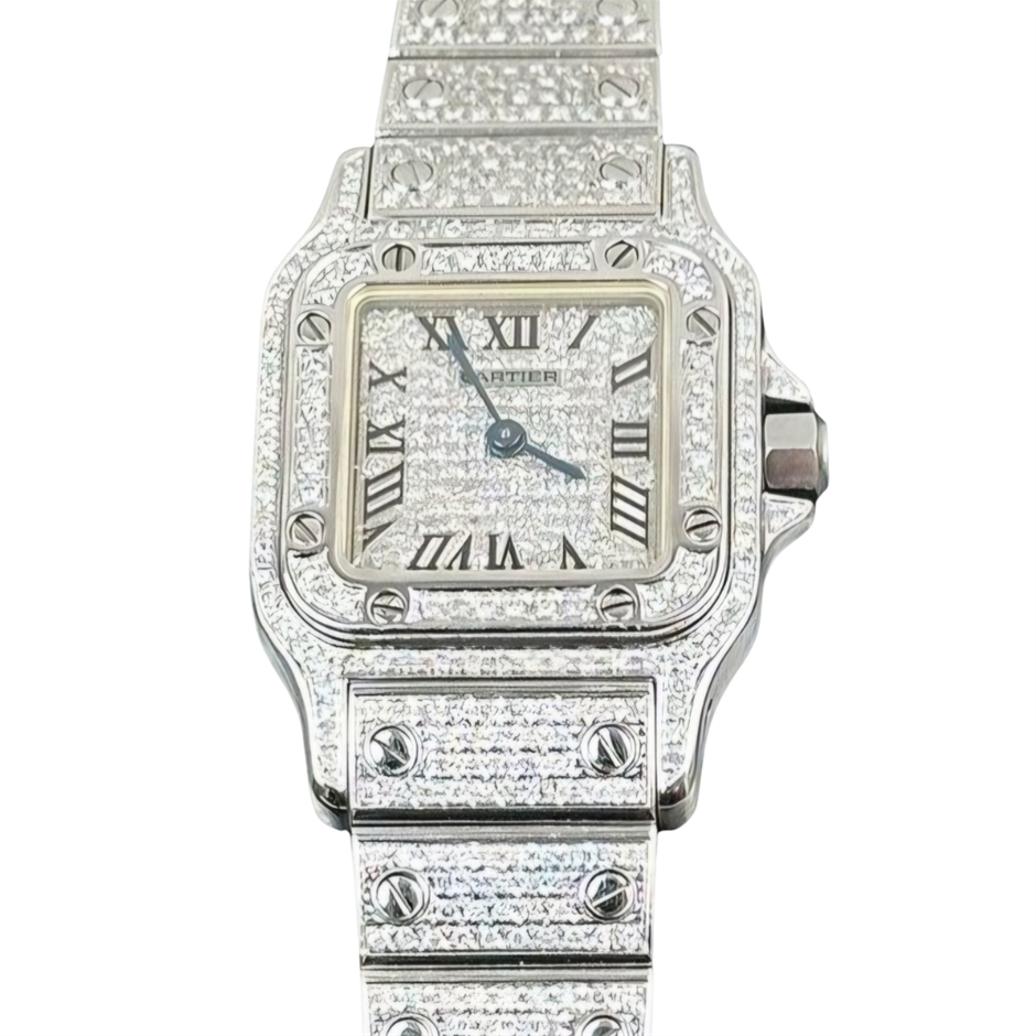 CARTIER SANTOS GALBEE 24MM STAINLESS STEEL 1565 QUARTZ WXO & COA