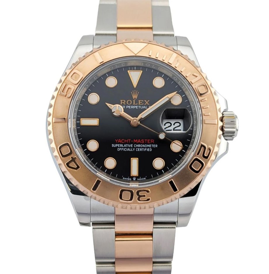 0017-2584535 · ROLEX 126621 YACHT-MASTER 40 EVEROSE BLACK DIAL 40MM 2022 BXP & COA