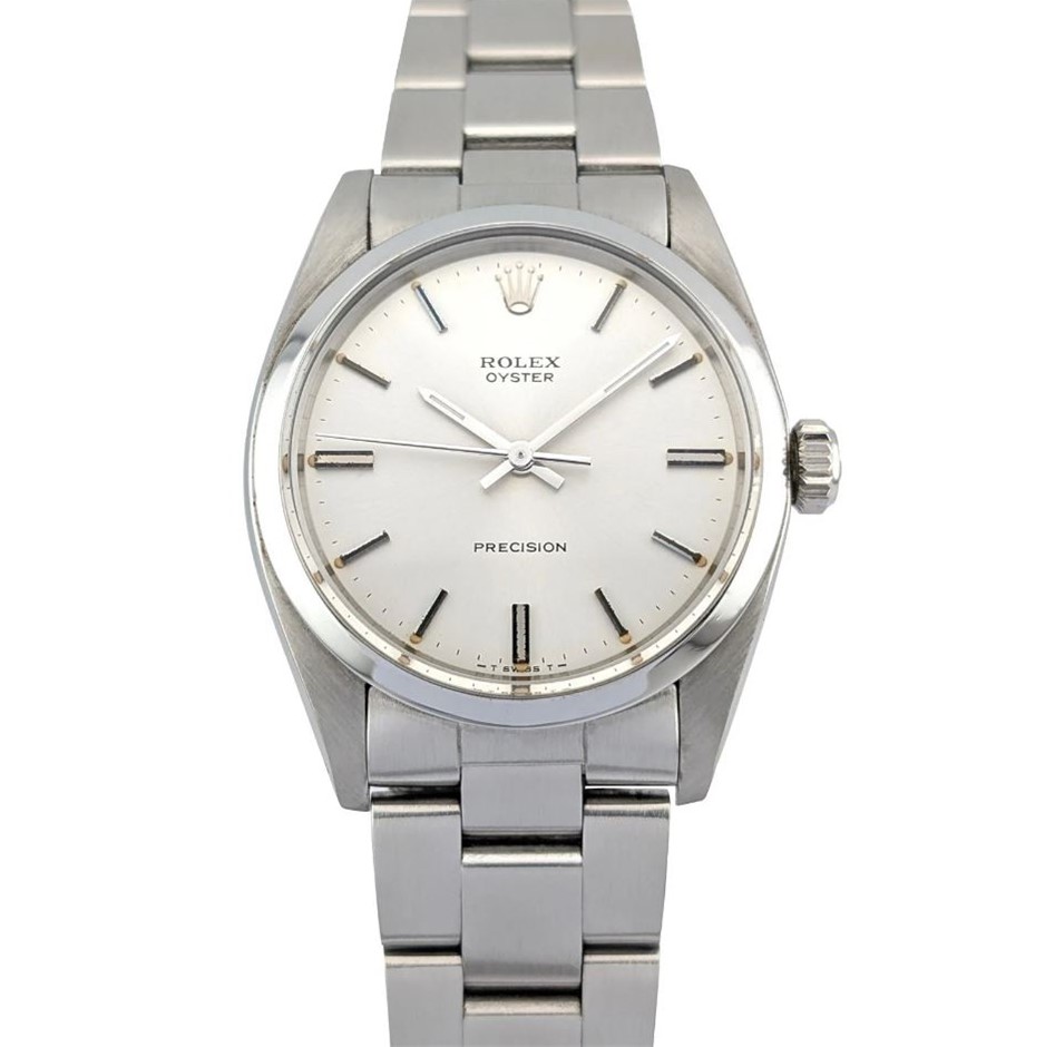 ROLEX 6426 VINTAGE OYSTER PRECISION SILVER DIAL 34MM 1979