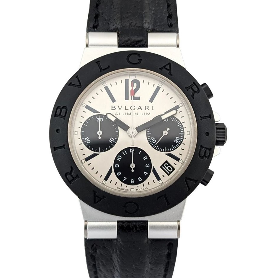 BULGARI AC38TA BVLGARI DIAGONO PANDA ALUMINIUM CHRONOGRAPH 38MM 2000 WXO