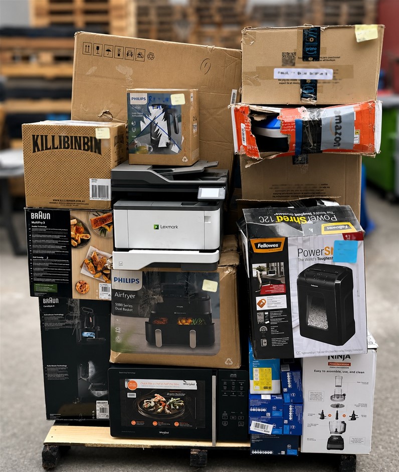 FULL PALLET Electronics/Appliances: NB: photo as is Important Notice:</b