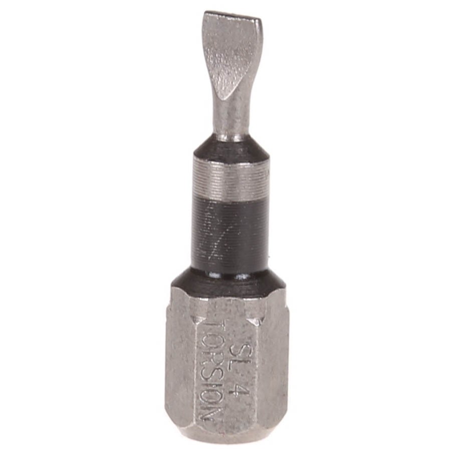 1000 x POWERS #4 x 25mm Slotted Torsion Screwdriver Bits.