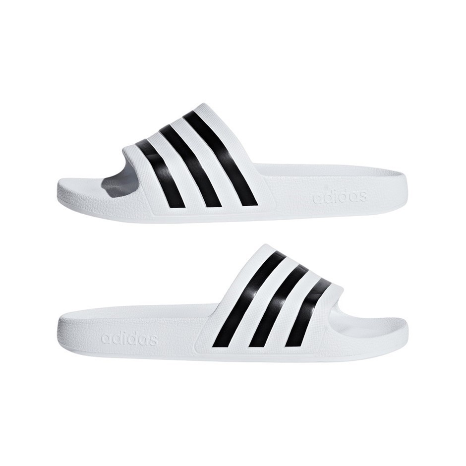 ADIDAS Adilette Aqua Slides, Size US13/UK13, White/Black/White, F35539.