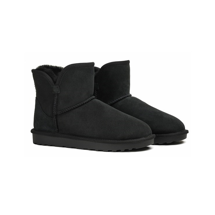 SIGNATURE Women's Shearling Boots, Size US 7/UK 5, Black.