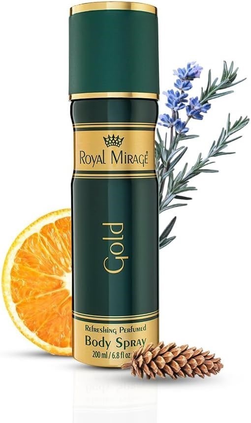 Royal Mirage Gold Deodorant Body Spray for Unisex 200 ml Buyers Note - Dis