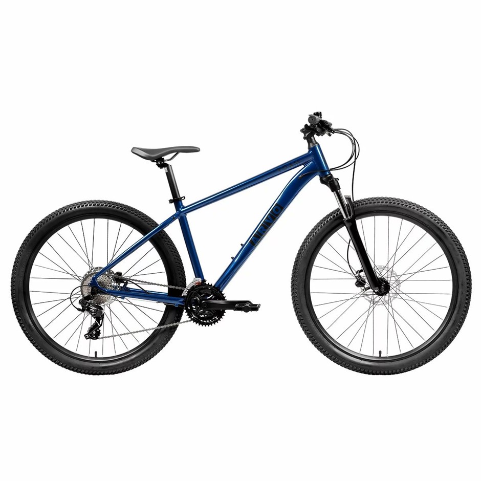 0201-3140657 · ARVO Roam MTB Pro Mountain Bike, Dark Blue, Small. NB: broken rear deraille