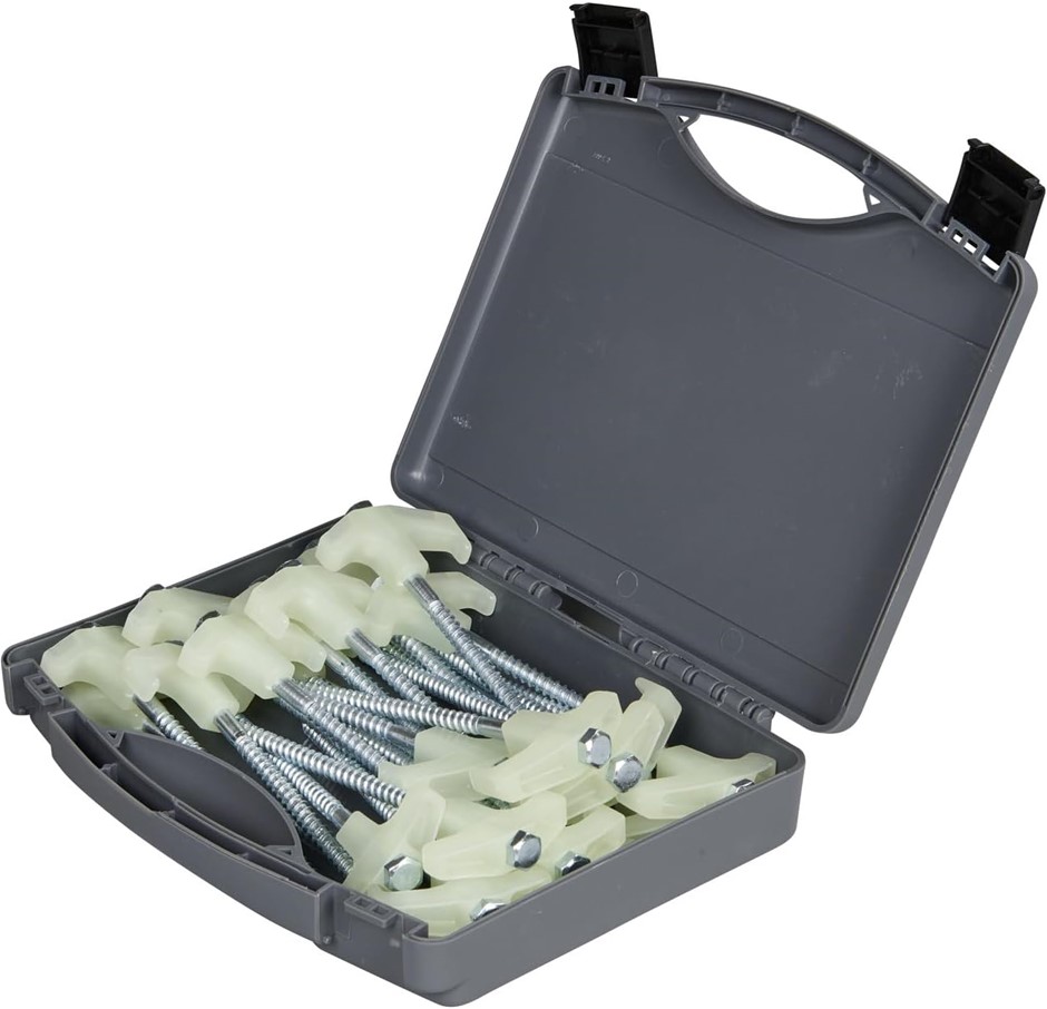 OZtrail Screw-in Tent PEG Set 25 Piece Glow in The Dark