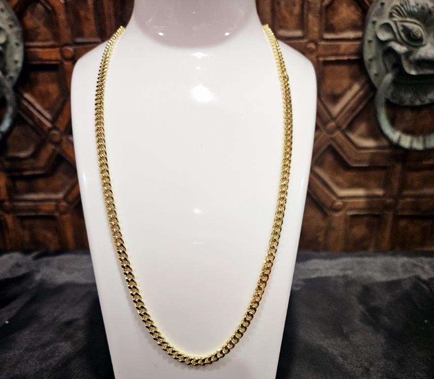 18KGold-filled/Italy Stamped Yellow Gold Filled Chain -55cm-Bonus Gift