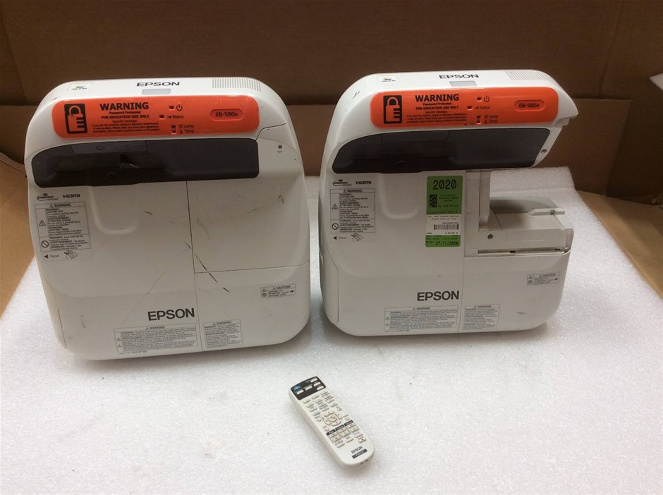 Epson EB-580e LCD Projector (Lot of 2)