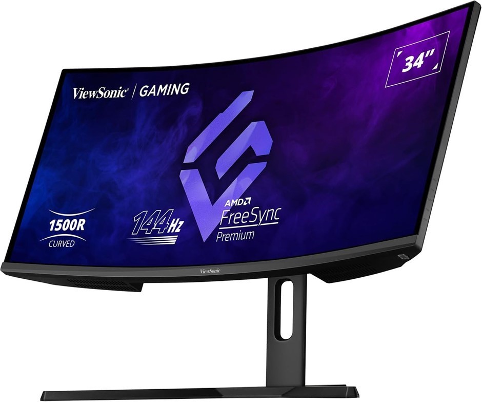VIEWSONIC VX3418-2KPC 34'' 1500R Curved Gaming Monitor, 21:9 UWQHD 3440x144