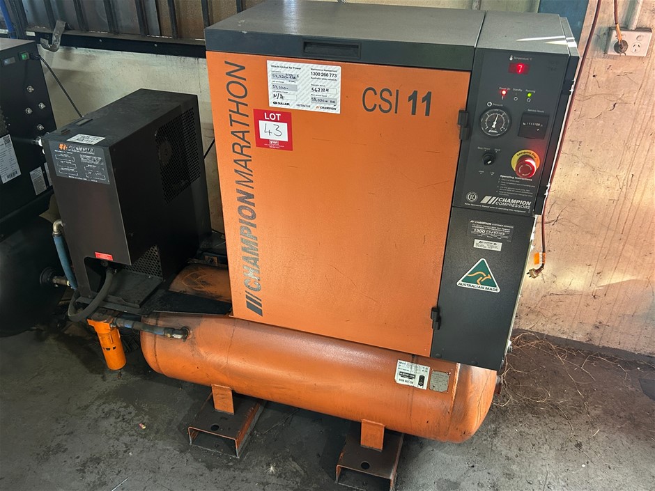 2010 Champion CSI 11 Air Compressor Plant&2010 Champion CRDII018 Air Dryer