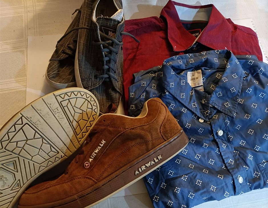 Men's Shoes and Polos . Used