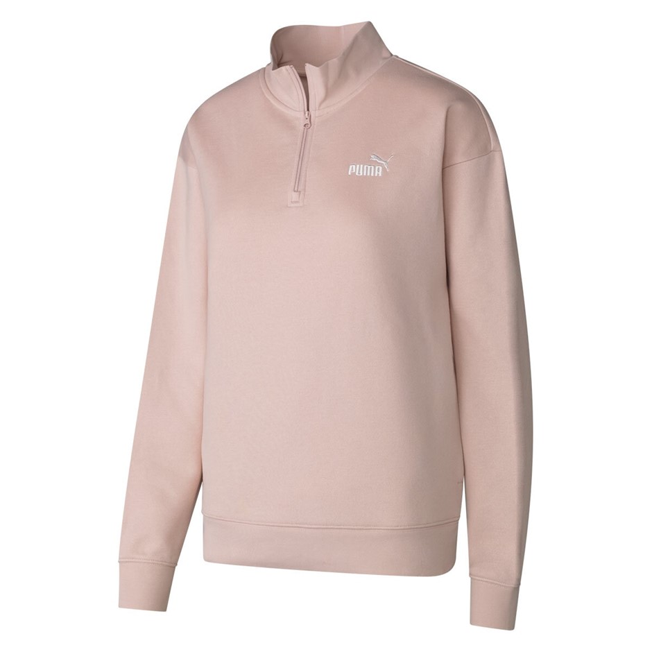 PUMA Women's ESS No.1 Logo Fleece Half-Zip, Size S, Rose Quartz (92), 13559