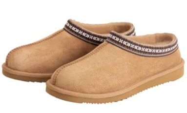 SIGNATURE Unisex Shearling Tasman Slippers, Size US m7/w8 (EU39), Tan.
