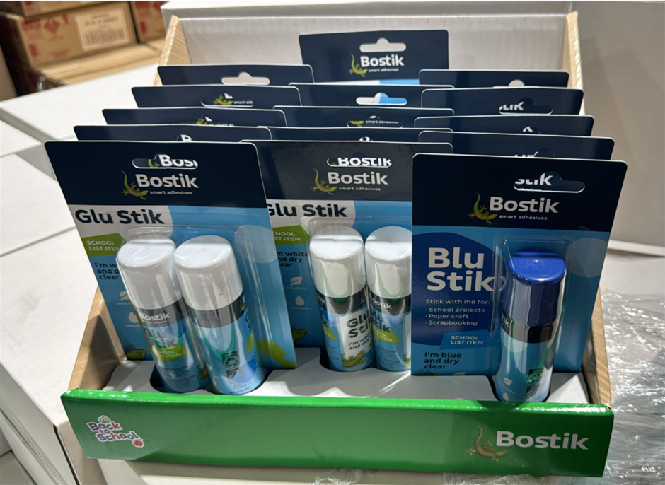 Box of Bostik Glue & Blue Sticks (20 Glu Sticks & 5 Blu Sticks)