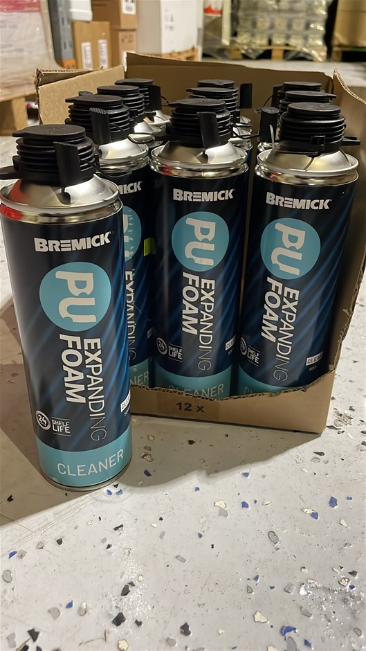 (12 Cans) Bremick Pu Expanding Foam Cleaner Clear 500Ml –