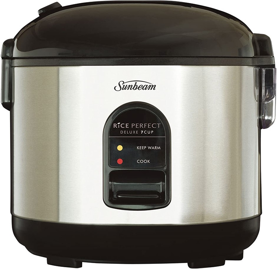 SUNBEAM Rice Cooker And Steamer 7cup. NB: Used, no box.