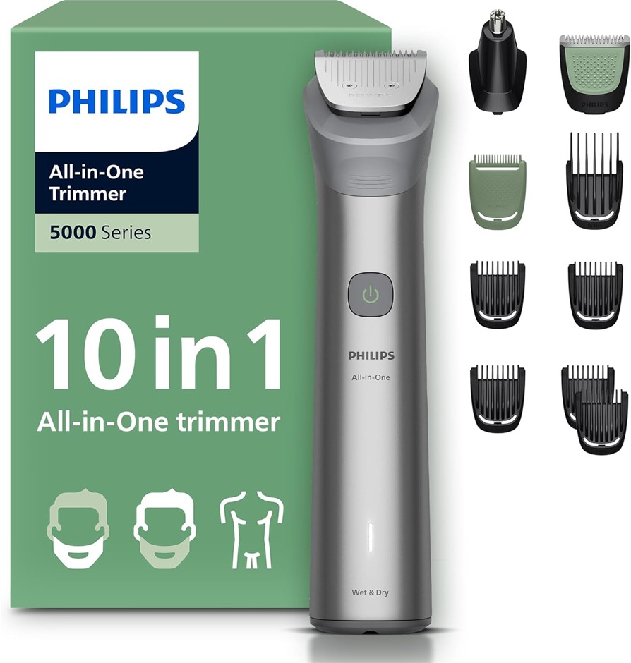 PHILIPD Multigroom 5000 Series All-in-One 10-Piece Trimmer.