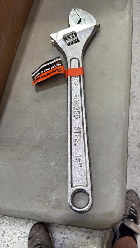 Supercraft SCE0039 Etched Millimetre Gauge Adjustable Wrench (375 mm)
