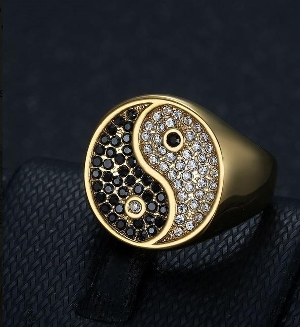 Italy 925 Silver Hip Hop Men's Ring (Stamps)-11 US