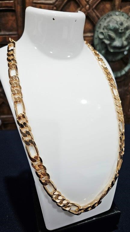 18K/Italy Stamped  Rose Gold Filled  Figaro Chain 50cm-8mm