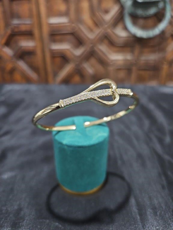 18K/Italy  Gold Filled Bangle -(stamped 18K/Italy)-Warranty Quality-Bonus