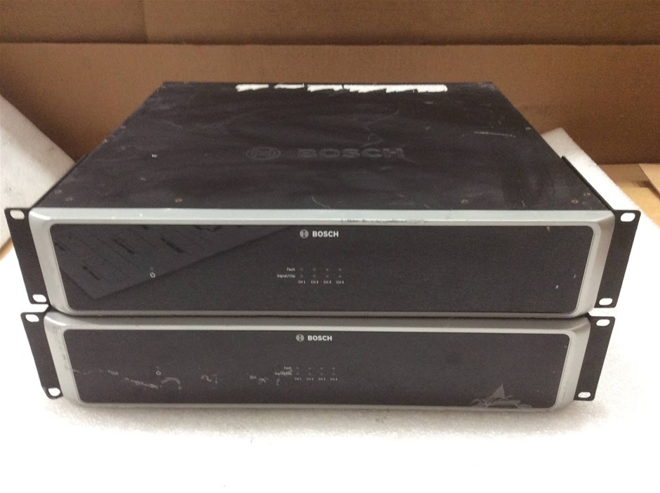 Bosch PLM-4P220 and PLM-4P125 4-Channel DSP 220W Amplifier (Lot of 2)