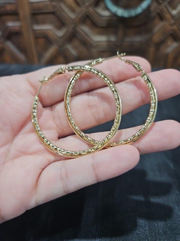 18K/Italy Gold Filled Earring -(stamped 18K/Italy)-Warranty Quality