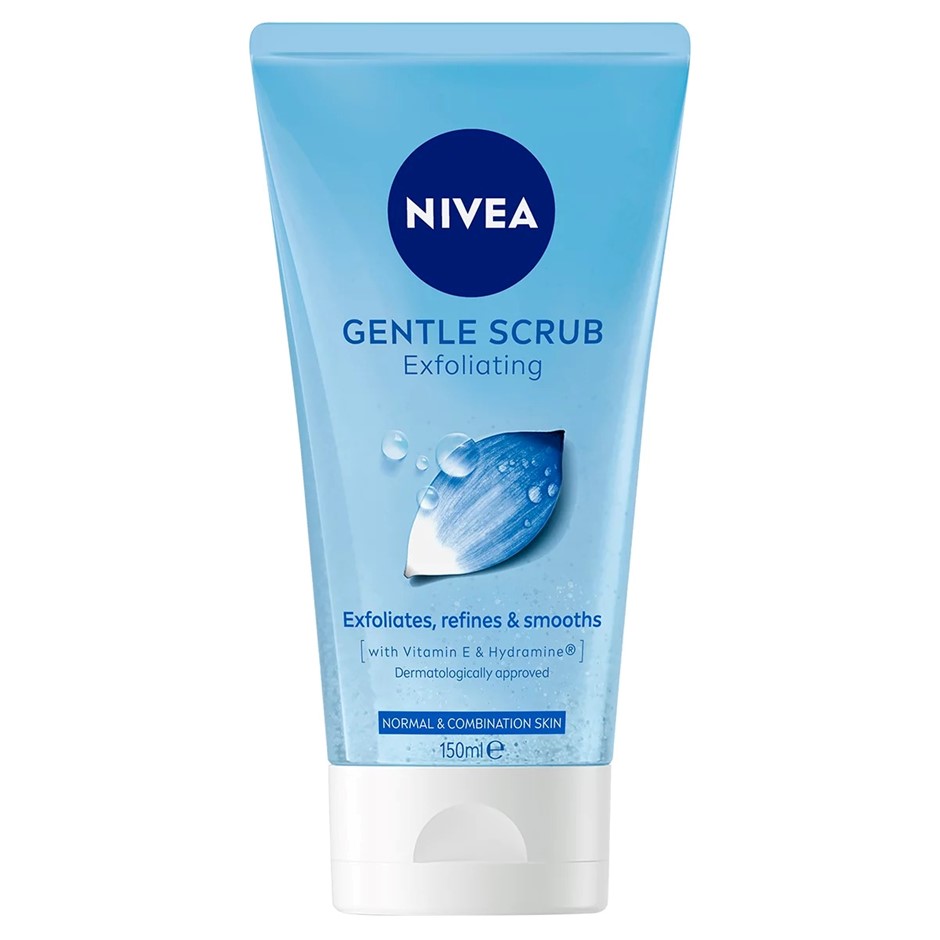 3 x NIVEA Gentle Exfoliating Face Scrub, 150ml.