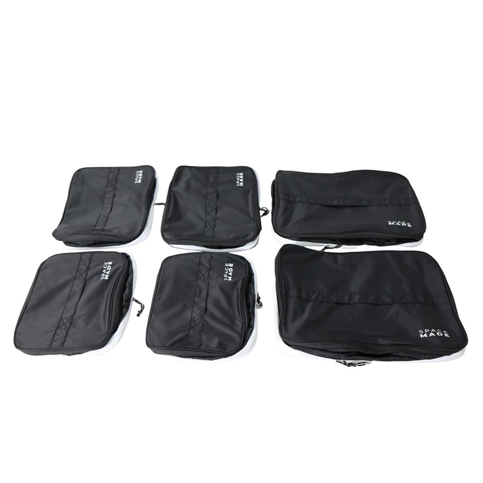 SPACEMADE 6pc Compression Travel Cube Set. NB: Slightly damaged box.