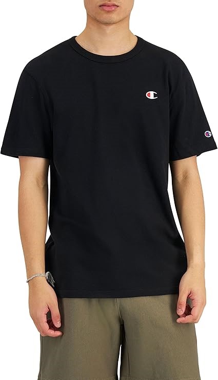 CHAMPION Men's Heritage C Logo Tee, Size XS, Black, AW4VN. RRP: $55. Buyer