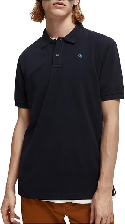 SCOTCH & SODA Men's Organic Cotton Classic Polo Shirt, Size 2XL, Night, 165