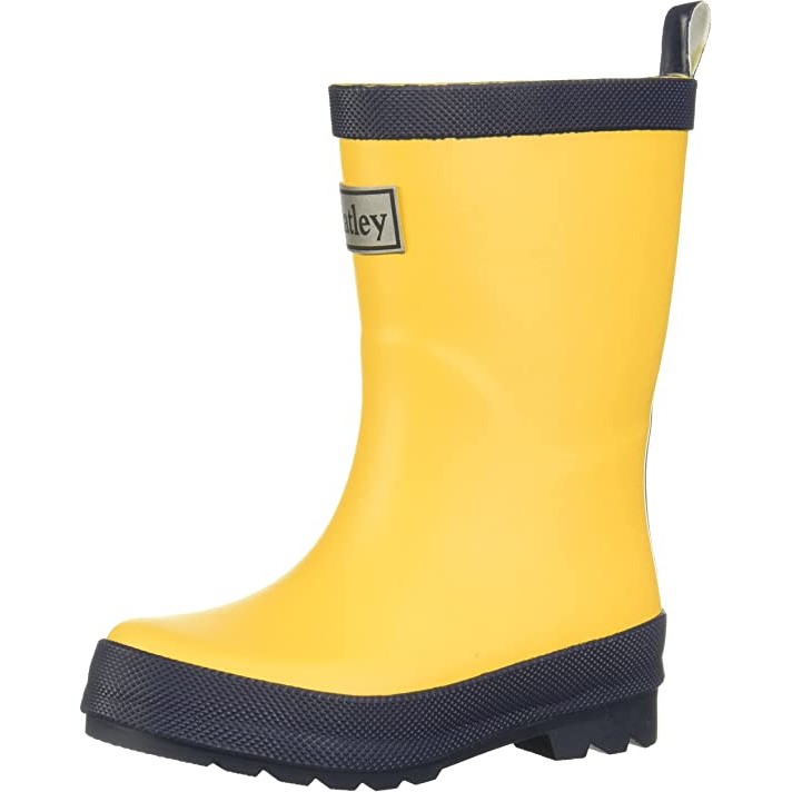 HATLEY Childrens' Classic Rain Boots, Size 5 US/4 UK, Yellow/Navy, RB0CBYL0