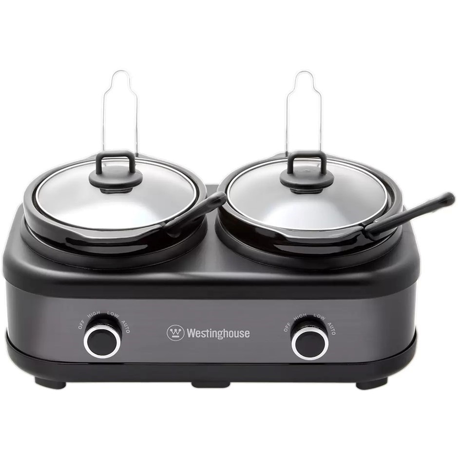 WESTINGHOUSE Slow Cooker With Auto Function, 2 x 2.5L, Model WHSC06KS. NB: