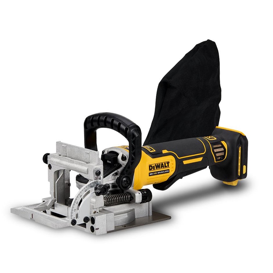 DeWALT 18V XR Li-ion Cordless Brushless Biscuit Jointer – Skin Only.