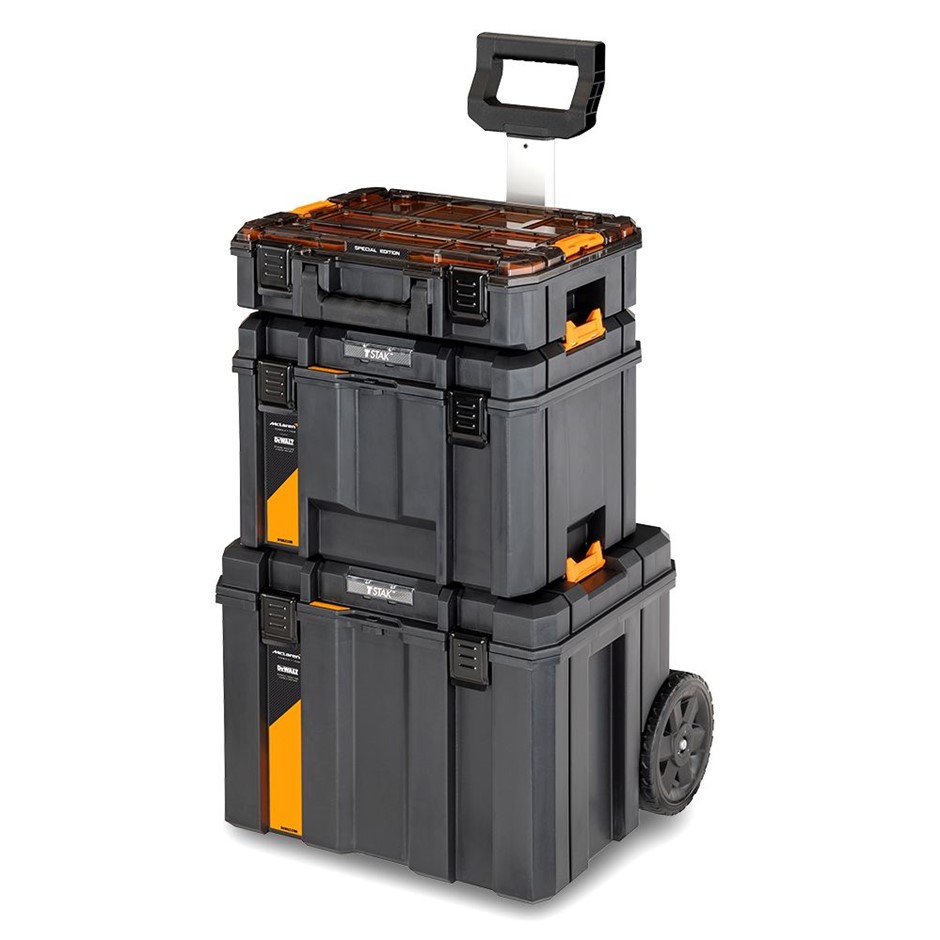 DeWALT x McLaren F1 Team 3pce TSTAK Trolley - Special Edition. NB: Has been